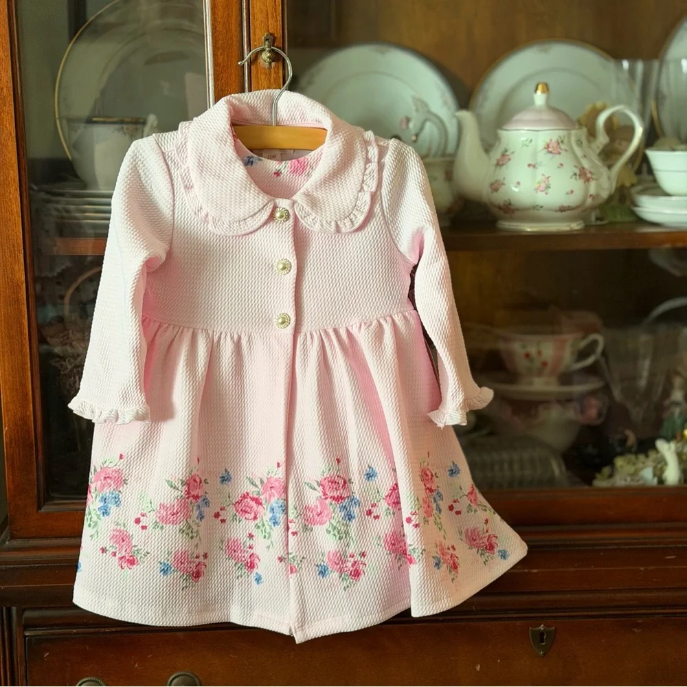 Pink Baby Girl Coat and Dress Outfit 12 months - Picture 14 of 14